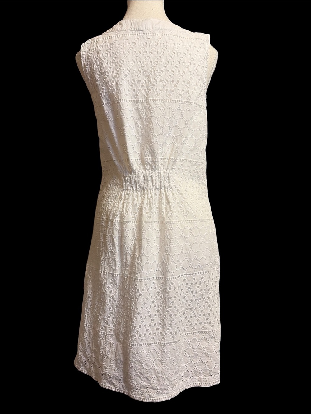 Banana Republic Factory White Eyelet Shift Dress - Picture 3 of 5